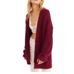 Free People High Hopes Plum Blossom Combo Cardigan